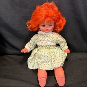 BEAUTIFUL VINTAGE 21" RED HEADED "CARROT TOP" CAROLINA FURGA DOLL ITALY